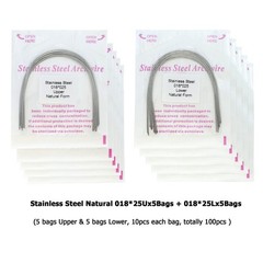 Dental Orthodontic Stainless Steel Archwires Natural Form Rectangular 16×22