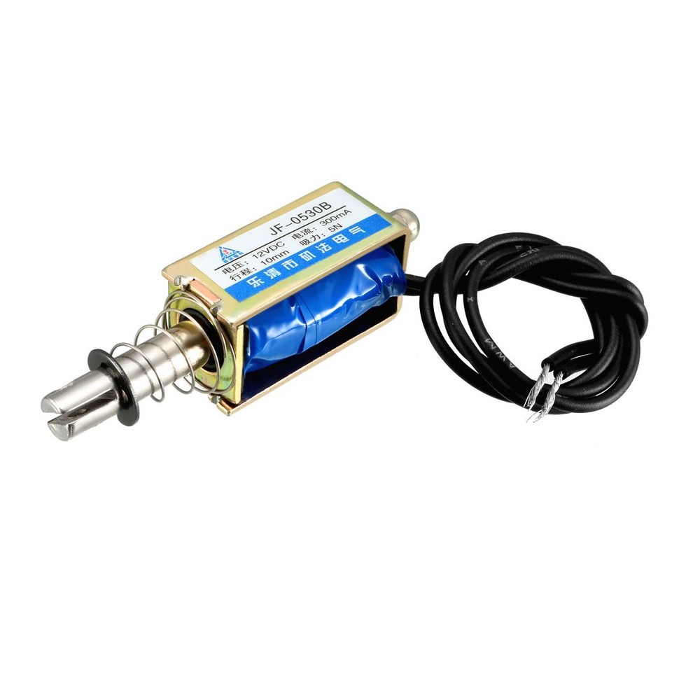 DC 12V 300mA 5N 10mm, Pull Push Type Frame Linear Solenoid Electromagnet Factory