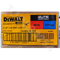Dewalt DWA8280HCTR 4-1/2 X 5/8-11 40G T27 Ceramic Flap Disc 10/LOT TRIMMABLE