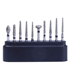 17 Type AZDENT Dental Diamond Burs Polishing Drills Kit for High Speed Handpiece