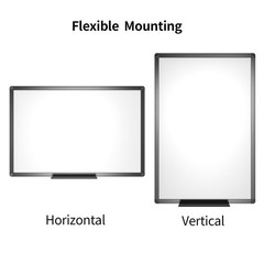 VIZ-PRO Magnetic Dry Erase White Board, 48 X 36 Inches, Black Aluminium Frame