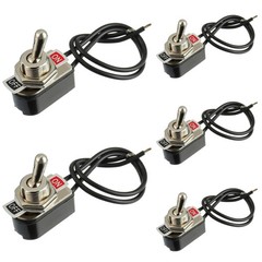 Heavy Duty Toggle Switch SPST 2 Pin ON/Off Rocker Toggle Switch 6A/125V 3A/25…