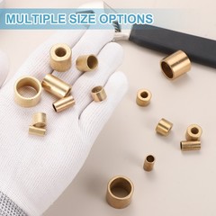 12Pack 3mm Bore x 6mm OD x 5mm Length Sleeve Bearings Gold Tone
