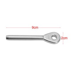 T316 Stainless Steel Swage Eye Terminal for Cable Railing for 3/16″ Cable