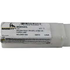 NEW Bassett B02032HL 3/4 Carbide 3 Flute End Mill Corner Radius Hardlube USA