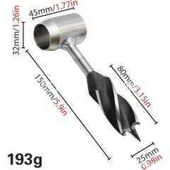 jussming Manual Spiral Auger Drill – Compact 150mm Hand-Powered Soil & Planti…