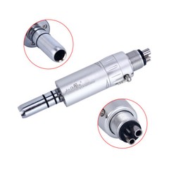 Dental Slow Low Speed Air Motor Straight Contra Angle Handpiece Kit 2/4 Hole