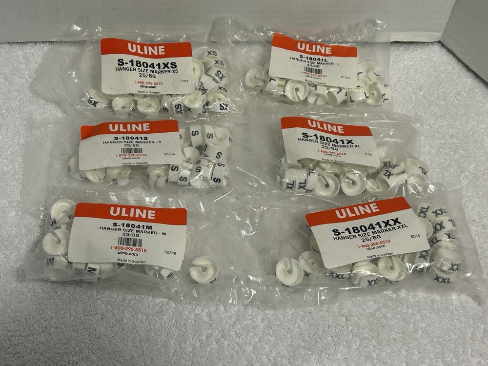 Hanger Size Marker – XS/ S / M / L / XL / XXL – 25 pieces each size – 150 Total