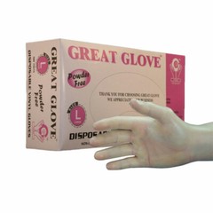 SkinTx Industrial Vinyl gloves 1 Box of 100, Small thru X-Large Powder Free