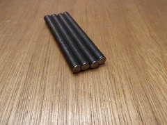 (Qty.4) 3/8-16 X 4″ All Thread Fully Threaded Rod Studs Plain Carbon Steel USA