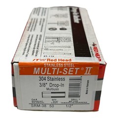 RED HEAD MULTI-SET II SRM-38 DROP-IN ANCHOR BOX OF 50 NEW