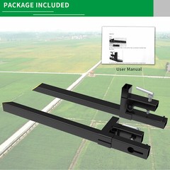 2000lb Tractor Pallet Fork 43 60” Bucket Clamp On For Backhoe Skid Steer Loader