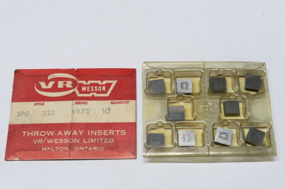 10 pcs VR WESSON SPG 322 Grade VR75 Carbide Inserts CANADA