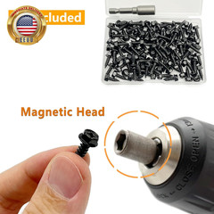 #8 X 1/2″ Gutter Screws Hex Head Self-Tapping Screws Black Ruspert Finish, 100 P