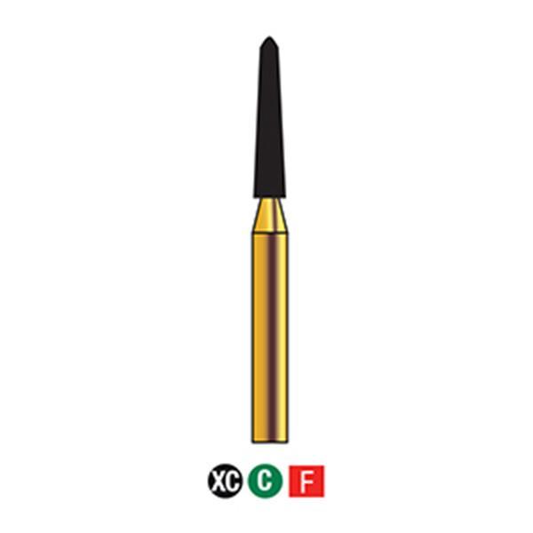 G/298-016L (878K) Reusable Gold Diamond Burs Gingival Curettage Shaped