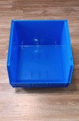 Lot Of 3 Akro-Mils 30270 Blue Hang/Stack Storage Bins Plastic; 18″X 16 1/2″X 11″