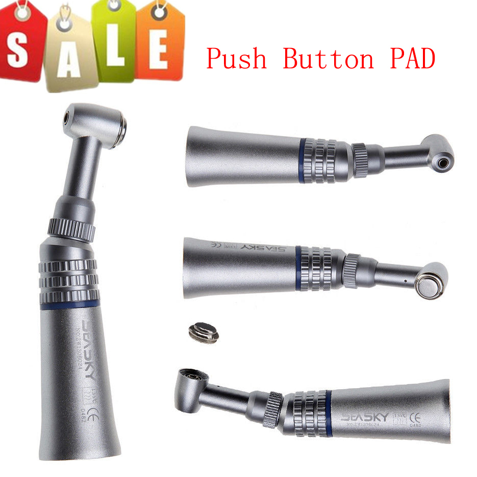 Low Speed Dental Handpiece Push button Contra Angle fit E-type 2/4 Hole Motor