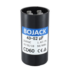 43-52 Uf/Mfd 250 VAC ±20% 50/60 Hz CD60 round Motor Start Capacitor