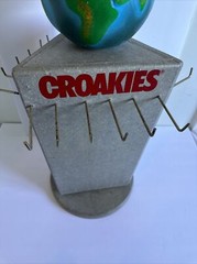 Croakies Rotating Vintage Hanging Store Display Happy Earth Head In Clouds World