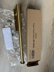 theaoo Paper Towel Holder – Under Cabinet Paper Towel Holder SATIN BRASS