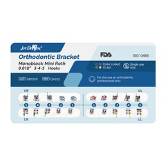 Dental Orthodontic Brackets Braces Monoblock Mini Roth/MBT 018/022 Hooks 345 USA