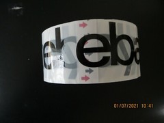 2″ x 75 yards WHITE & BLACK eBay-Branded Packaging Tape