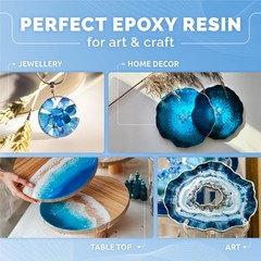 CRAFT RESIN 34 Oz Crystal Clear Epoxy Resin Kit – Food Safe & UV Resistant fo…