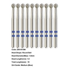 Dental Diamond Bur Zirconia Cutting Bur Round Football FG Fine Medium Grit Z856