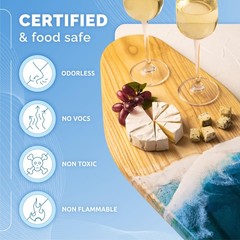 CRAFT RESIN 34 Oz Crystal Clear Epoxy Resin Kit – Food Safe & UV Resistant fo…