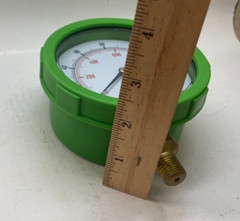 4″ Pressure Gauge (0-300 psi) Green Color ABS Case – 1/4″ NPT Lower –