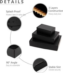 7X5X4 Inches Black Shipping Boxes 25 Pack – Corrugated Cardboard Mailing Box Fo