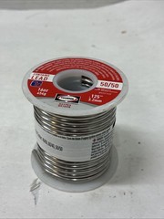 Harris 331753 WS10098 50/50 Leaded Solid Wire Solder 16oz .125″ 3.2mm Dia 454g