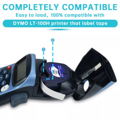 Dymo LetraTag Refill 91330 White Paper Label Tape 12mm 1/2″ Compatible LT-100H