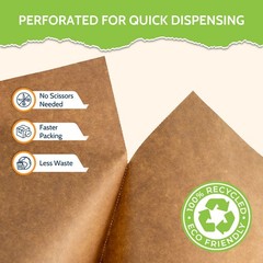 12″ x 820′ Brown Kraft Bubble Paper Wrapping Cushioning Void Fill 94464 Sheets