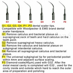 5× Dental Ultrasonic Piezo Scaler Tips fit Woodpecker EMS /DTE SATELEC Handpiece