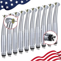 1-10*Dental Shadowless Ring LED High Speed Handpiece 5Water Spary 4Hole ASkeadnt