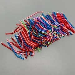 Dental Air Water Syringe Disposable Spray Tips Triple Nozzles Tubes Mixed Color
