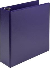 Eco-Friendly 3-Inch Plant-Based Round Ring Binder in Durable Purple—Customizable