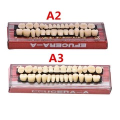 2 Sets Dental Size #A2 & #A3 Denture Acrylic Resin Full Set Teeth Upper Lower