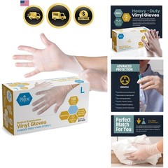 Medical Vinyl Examination Gloves Large, 100-Count Latex & Rubber Free, Ultra-…