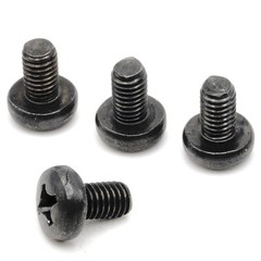 Stainless Screws for Audi A4 License Plates (Set of 4, Black, Rear)