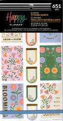 Happy Planner Bloom & Glow Sticker Book – 30 Pages – 651 Pieces – NEW