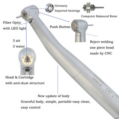 COXO Dental Fiber Optic High Speed Handpiece fit Kavo NSK Sirona Coupler 4 6Hole