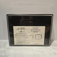 Red LED Exit Sign Brushed Metal Casing Chloride LACBD1R Mounting Kit Both Faces