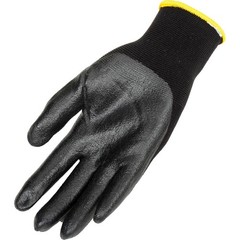 Ninja X Bi-Polymer Coated Palm Gloves Black Large 1 Pair