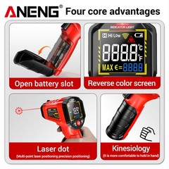 Infrared Thermometer LCD Digital Non-contact IR Temperature Gun Temp Meter