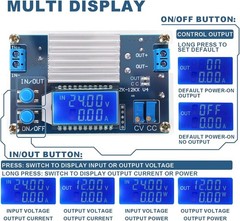 DC Buck Converter 5.3V-32V to 1.2V-32V – 12A Adjustable Power Supply with LCD