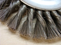 NEW lot of 2 OSBORN made in USA 8″ crimped wire brush wheel 1/2″ bore 0.013 wire
