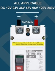 Battery DC Disconnect Switch, 250 Amp DC Breaker for Main Power, Solar, UPS, …