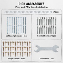 VEVOR 4 Pack 4×4 Post Base Brackets Heavy Duty Wood Post Fence Post Anchor